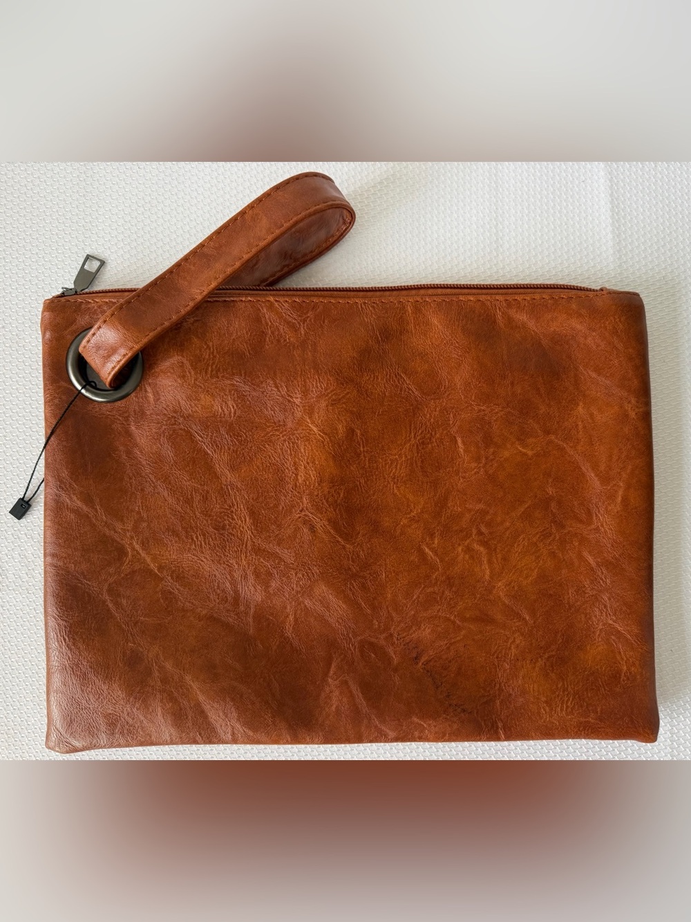 Alexa Oversized Clutch in Cognac Brown (Unisex)